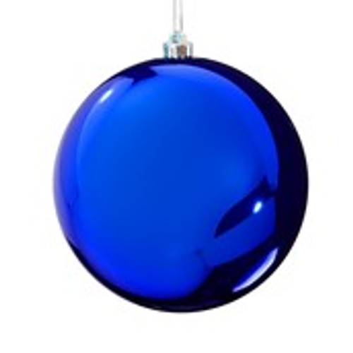 20cm Shiny Xmas Ball Blue