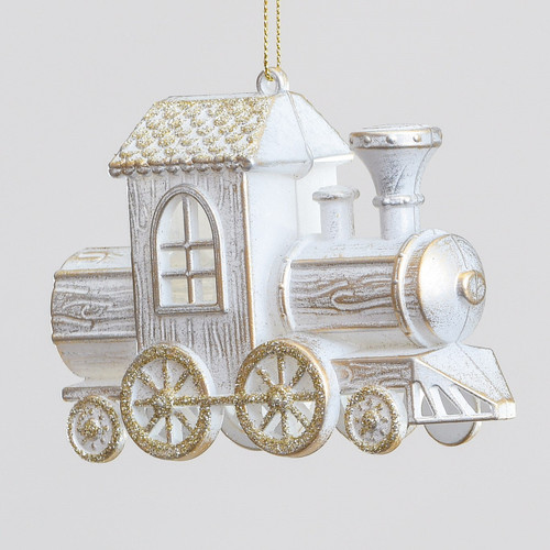 11cm Train Decoration White