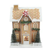 Light up gingerbread house with two trees (2xAAA Batteries not included) 15.5x12