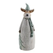 Reindeer Ornament with Hat and Scarf Small 14x11x38.7cm