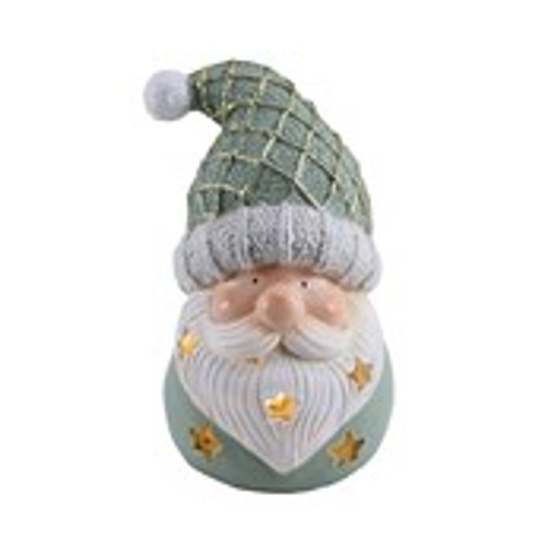 Light up LED Santa with stars Green small (2xAAA Batteries not included) 11.7x12