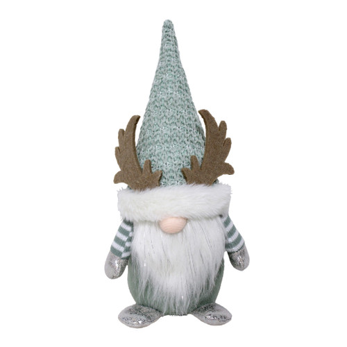 Gonk with Antlers Green and Silver 13x11x30cm