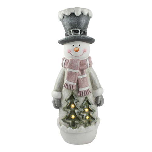 Snowman LED with Top Hat and Scarf (3xAABatteries not included) 19.5x14x49.5cm