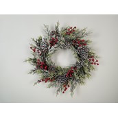 Wreath with Berries and Acorns 24"