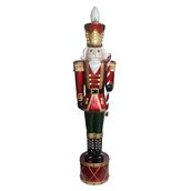 Nutcracker with Candy Cane and LED 40.6x33x152cm