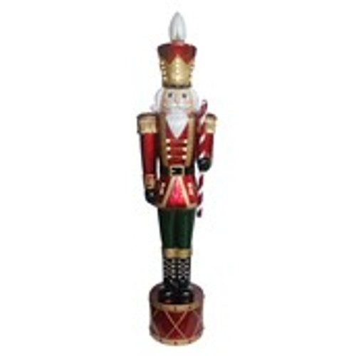 Nutcracker with Candy Cane and LED 40.6x33x152cm