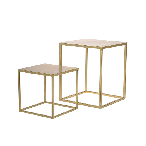 Metal Tabletop Stand Gold Set of 2