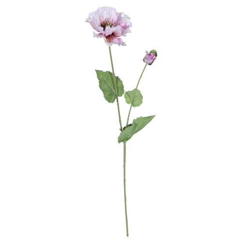 Poppy Spray - Lilac - 73cm