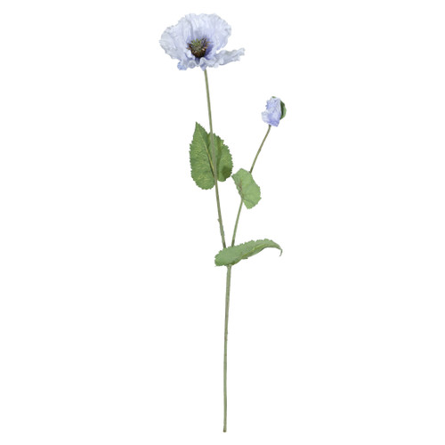 Poppy Spray - Blue - 73cm