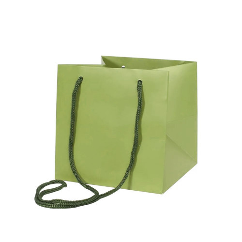 Hand Tie Bag Sage Green 17x17cm