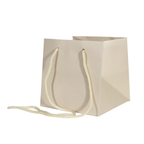 Hand Tie Bag  Stone Grey 17x17cm
