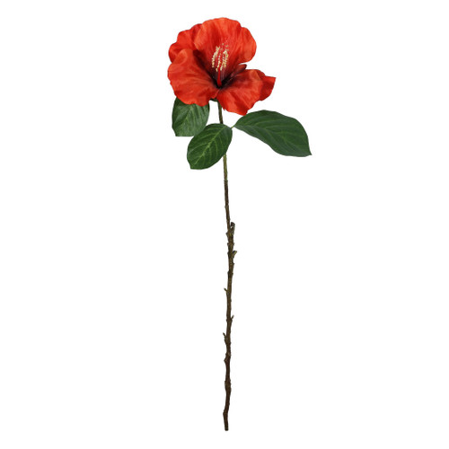 Hibiscus Spray - Red - 69cm