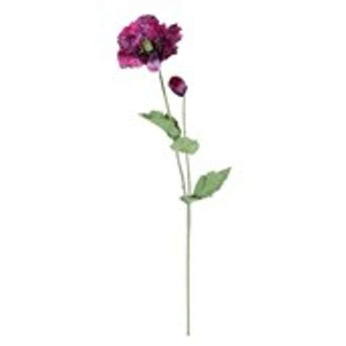 Poppy Spray - Purple - 73cm Poppy Spray - Purple - 73cm