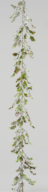 180cm Frosted Holly/Berry Garland