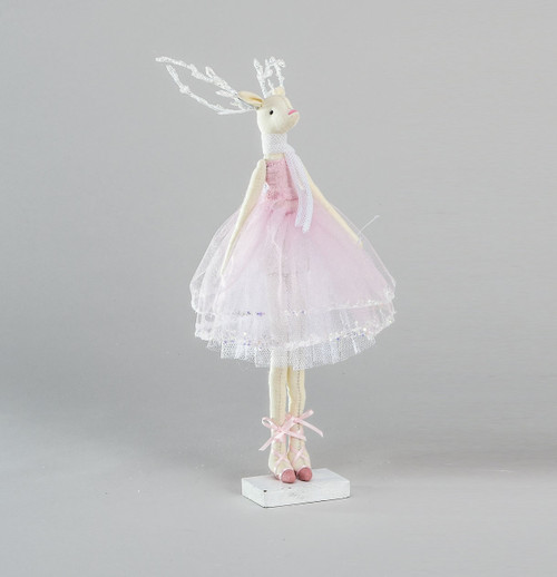 40cm Fabric Moose Ballerina Pink