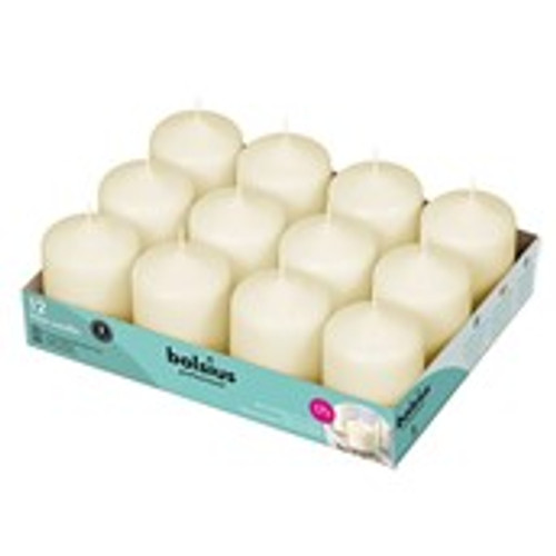 Bolsius Professional Pillar Candle - Ivory  - 78/58mm  - Tray of 12