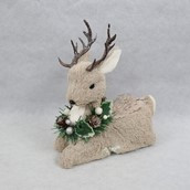 Deer Lying down with Acorns 22x10x26cm 