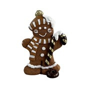 Gingerbread man with candy cane 5.8x2.7x8.4cm
