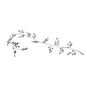 Iridescent jewel garland silver L100cm