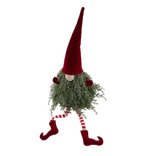 Tree Gonk frosted with Striped Legs 55x15x15cm