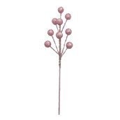 Berry Stem Pink with Glitter 65cm