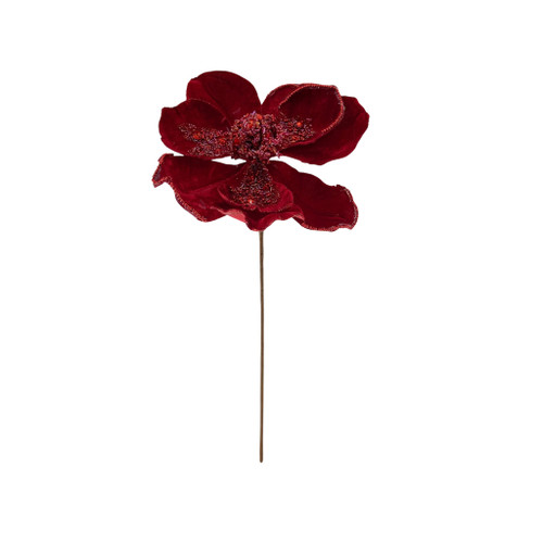 Magnolia Stem Beaded Red 48cm