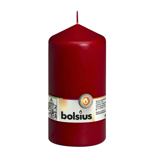 Bolsius Pillar Candle Wine Red (150/80 mm)