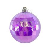 Disco Baubles Purple 12cm