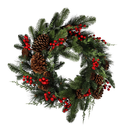 Wreath with Berries and Acorn - 60cm