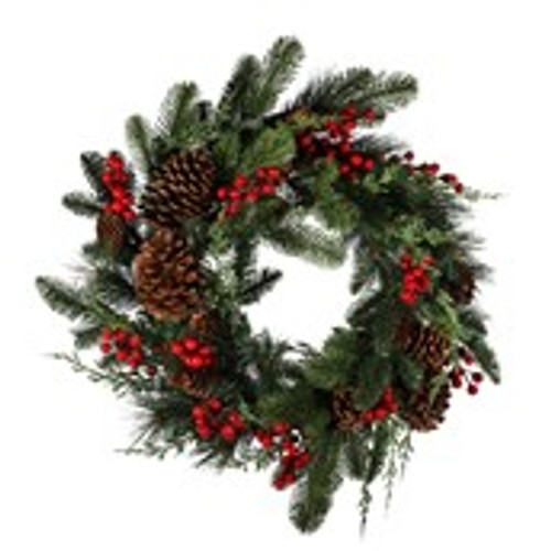 Wreath with Berries and Acorn - 60cm