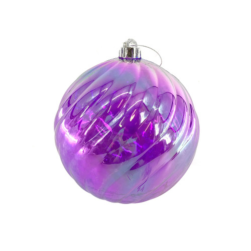 Swirl Bauble Purple 15cm