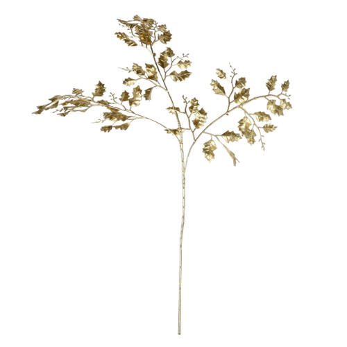 Holly Leaf Stem Gold - 75cm