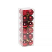 Burgundy Shatterproof Baubles (3cm) (24 pieces)