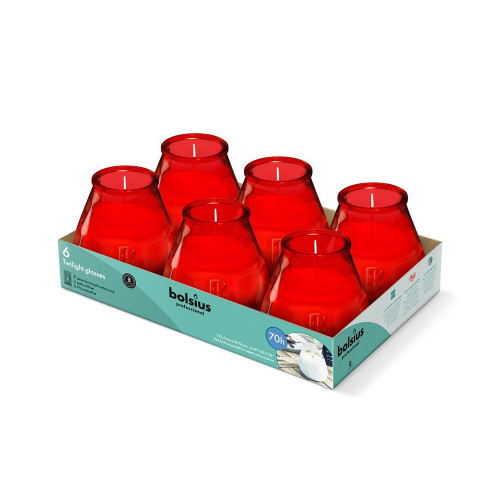 Bolsius Professional Twilight Candles 104/99mmTray 6 - Red