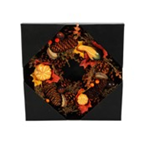 Autumn Wreath  - Assorted  Pumpkins /Wood slices - 30cm