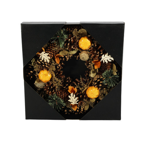 Autumn Wreath - Yellow Pumpkins - 30cm