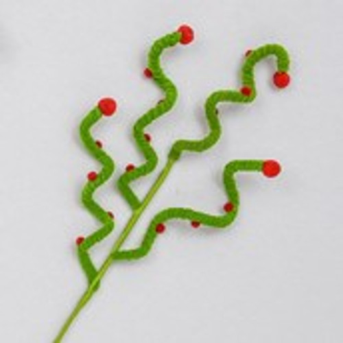 60cm Fabric Swirl Spray Green/Red 60cm Fabric Swirl Spray Green/Red