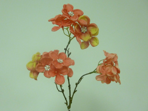 48cm Hydrangea w/Gem Salmon