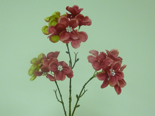 48cm Hydrangea w/Gem Hot Pink