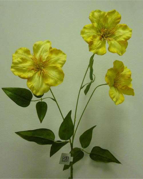 79cm Clematis Spray x3 Yellow