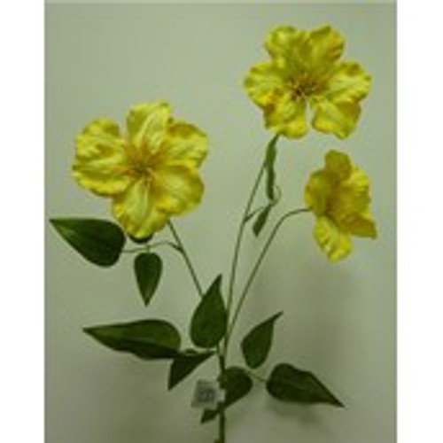 79cm Clematis Spray x3 Yellow