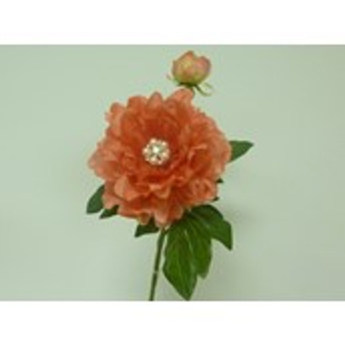 48cm Peony x2 w/Gem Salmon