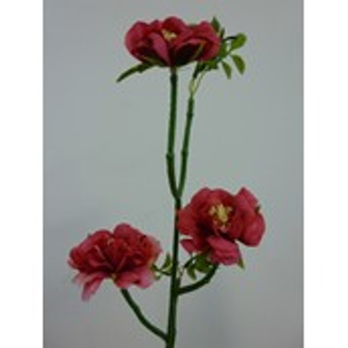 53cm Wild Rose Spray Hot Pink