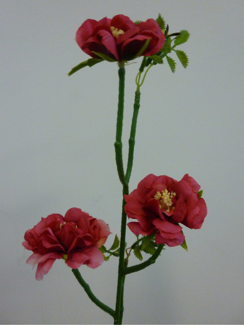 53cm Wild Rose Spray Hot Pink