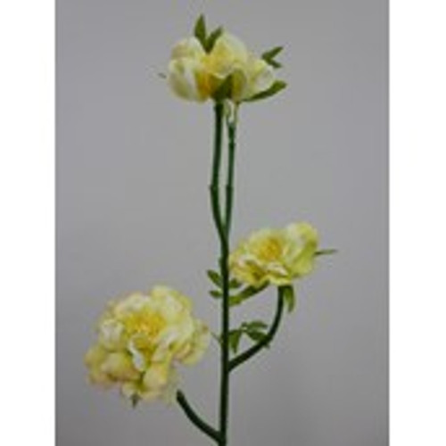 53cm Wild Rose Spray Yellow