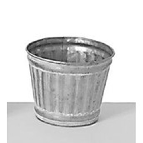 10cm Metal Planter Silver