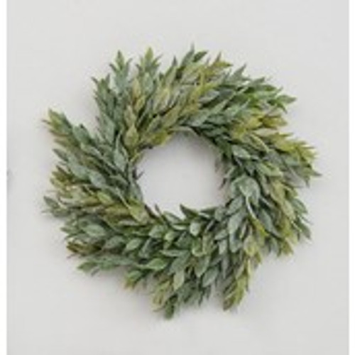 30cm Frosted Mini Leaf C/R Green