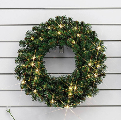24" Glacier Pine Wreath Led
