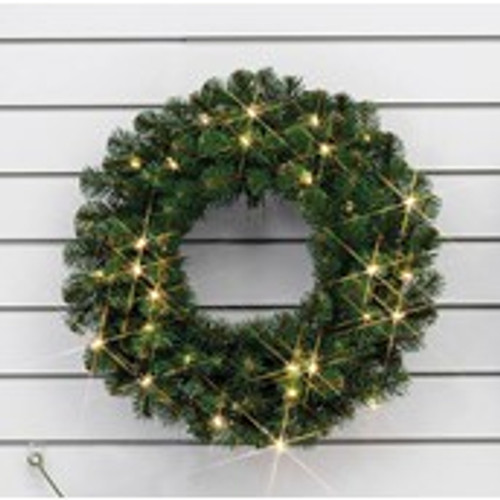 24" Glacier Pine Wreath Led