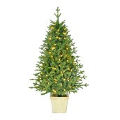 45' Potted Tree, 375 Tips, 200 Warm White Micro-LED with 8 functions (1pc remote